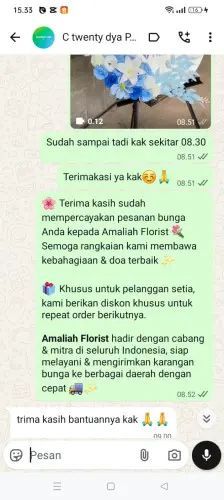 Testimonial Standing Flower banyuwangi