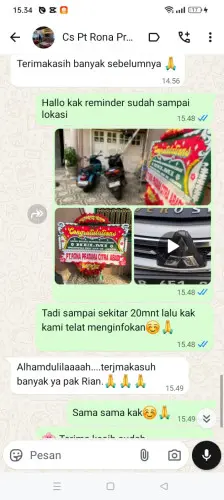 Testimonial Papan Bunga banyuwangi